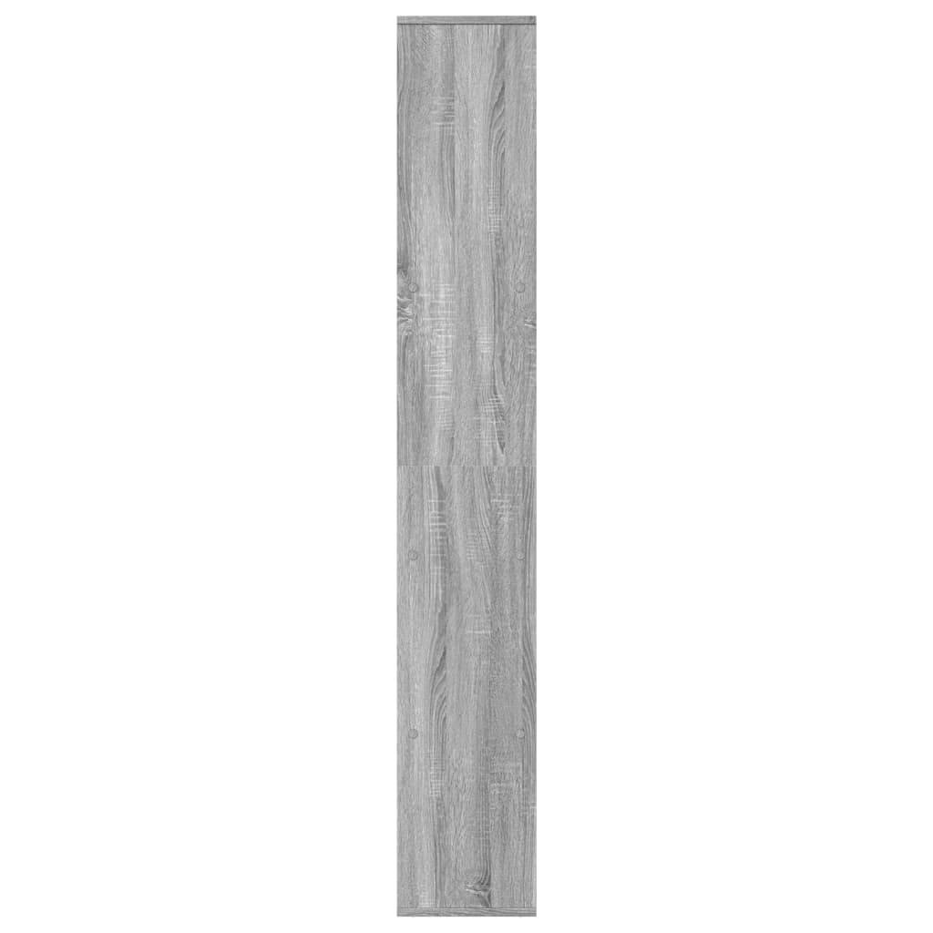 szürke sonoma szerelt fa elválasztó könyvespolc 67x25x161,5 cm