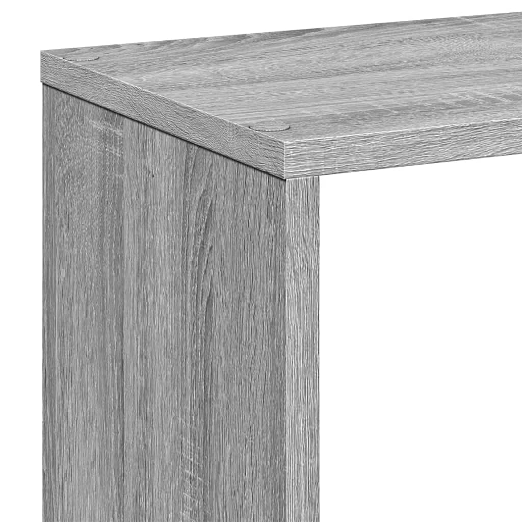szürke sonoma szerelt fa elválasztó könyvespolc 67x25x161,5 cm