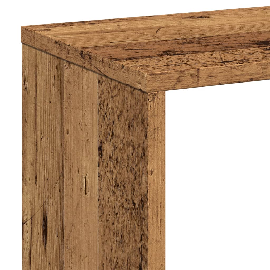 antik fa színű fa térelválasztó könyvespolc 67 x 25 x 161,5 cm
