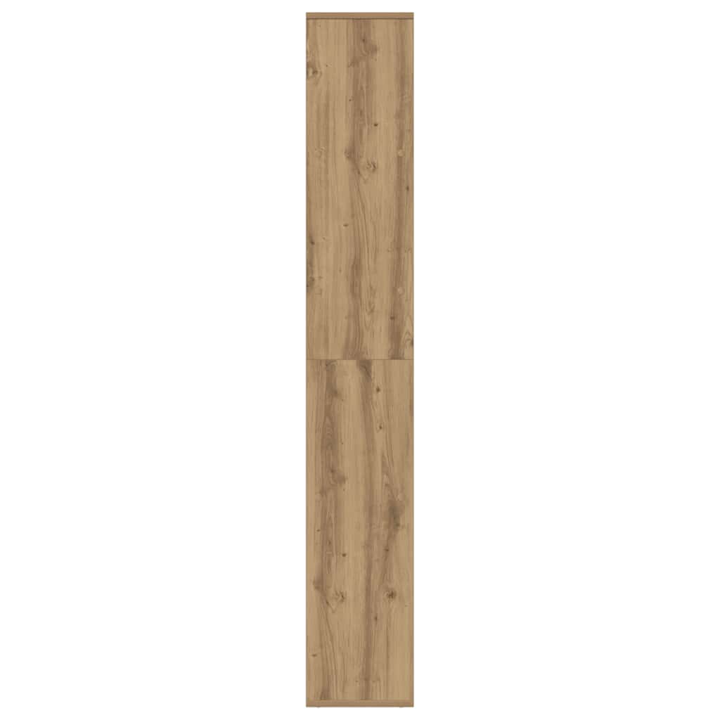 kézműves tölgy szerelt fa elválasztó könyvespolc 67x25x161,5 cm