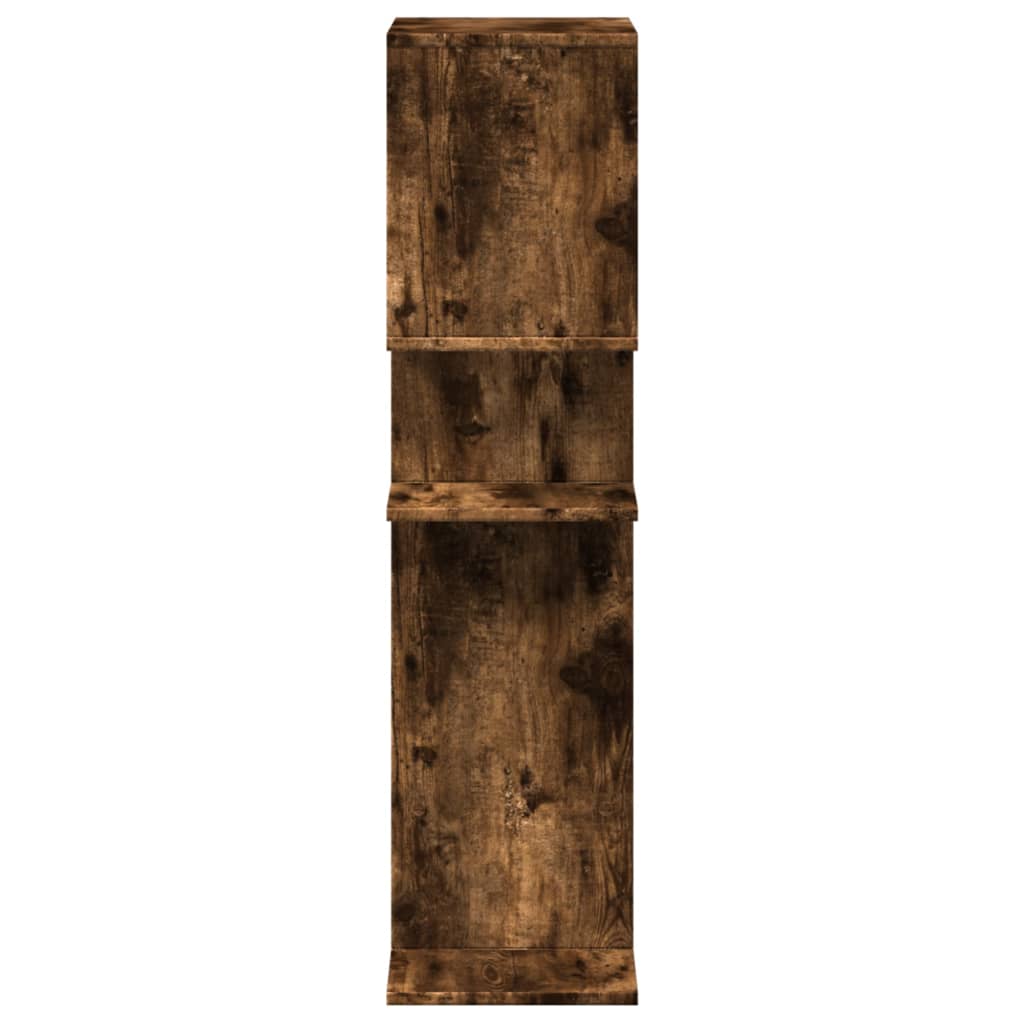 füstös tölgy szerelt fa elválasztó könyvespolc 92x29x112 cm