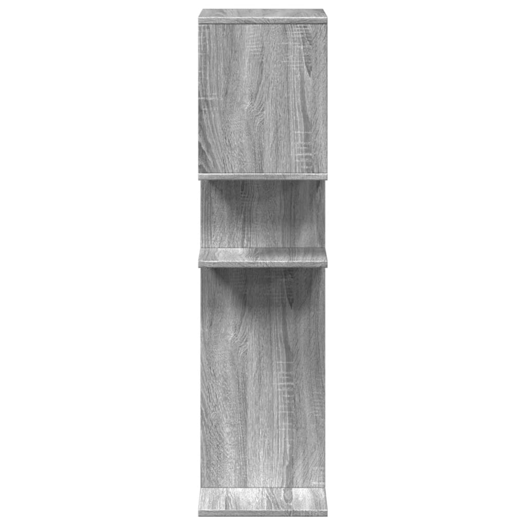 szürke sonoma szerelt fa elválasztó könyvespolc 92x29x112 cm