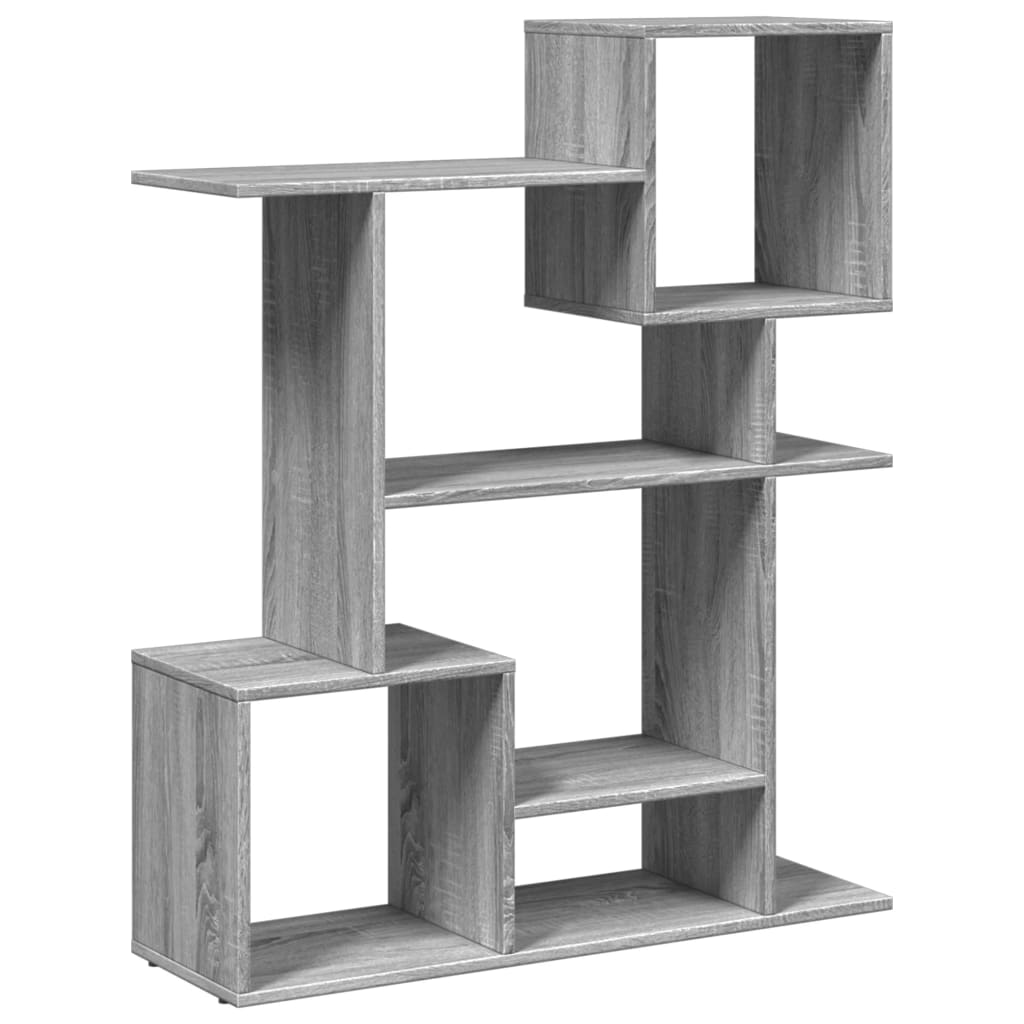 szürke sonoma szerelt fa elválasztó könyvespolc 92x29x112 cm