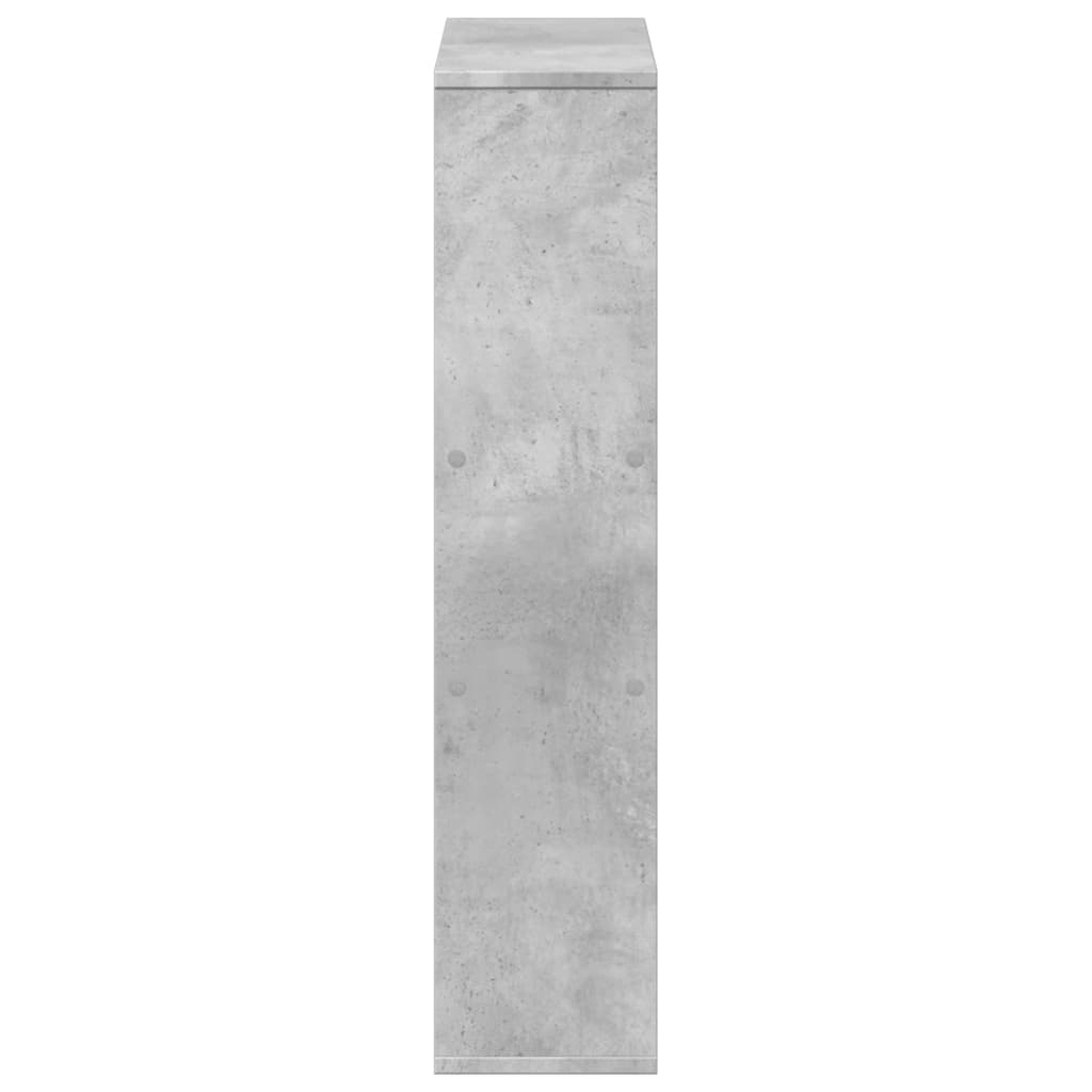 betonszürke szerelt fa könyvespolc 63 x 20 x 90 cm