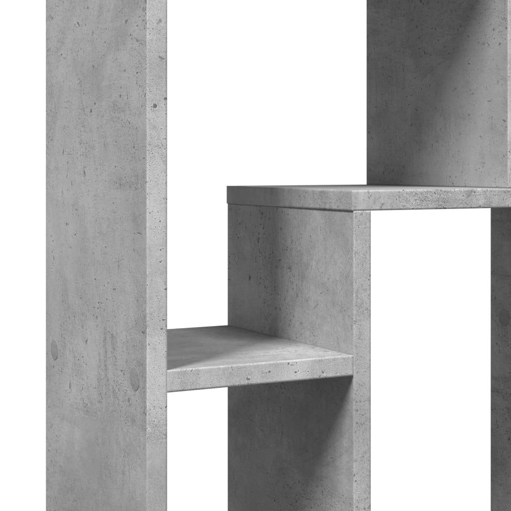 betonszürke szerelt fa könyvespolc 63 x 20 x 90 cm