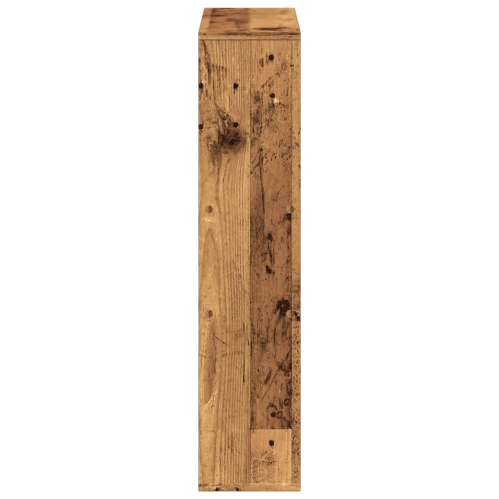 antik fa színű szerelt fa könyvespolc 63 x 20 x 90 cm