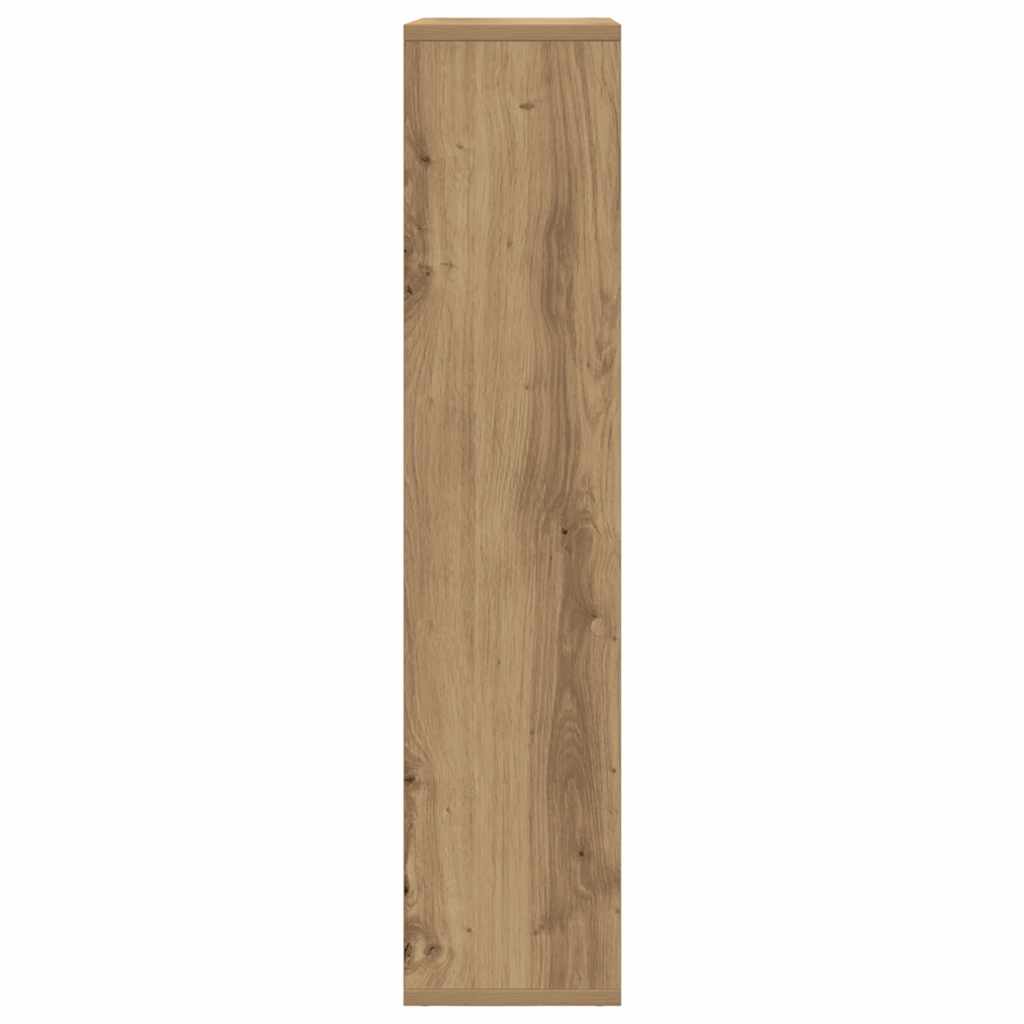 kézműves tölgy színű szerelt fa könyvespolc 63 x 20 x 90 cm