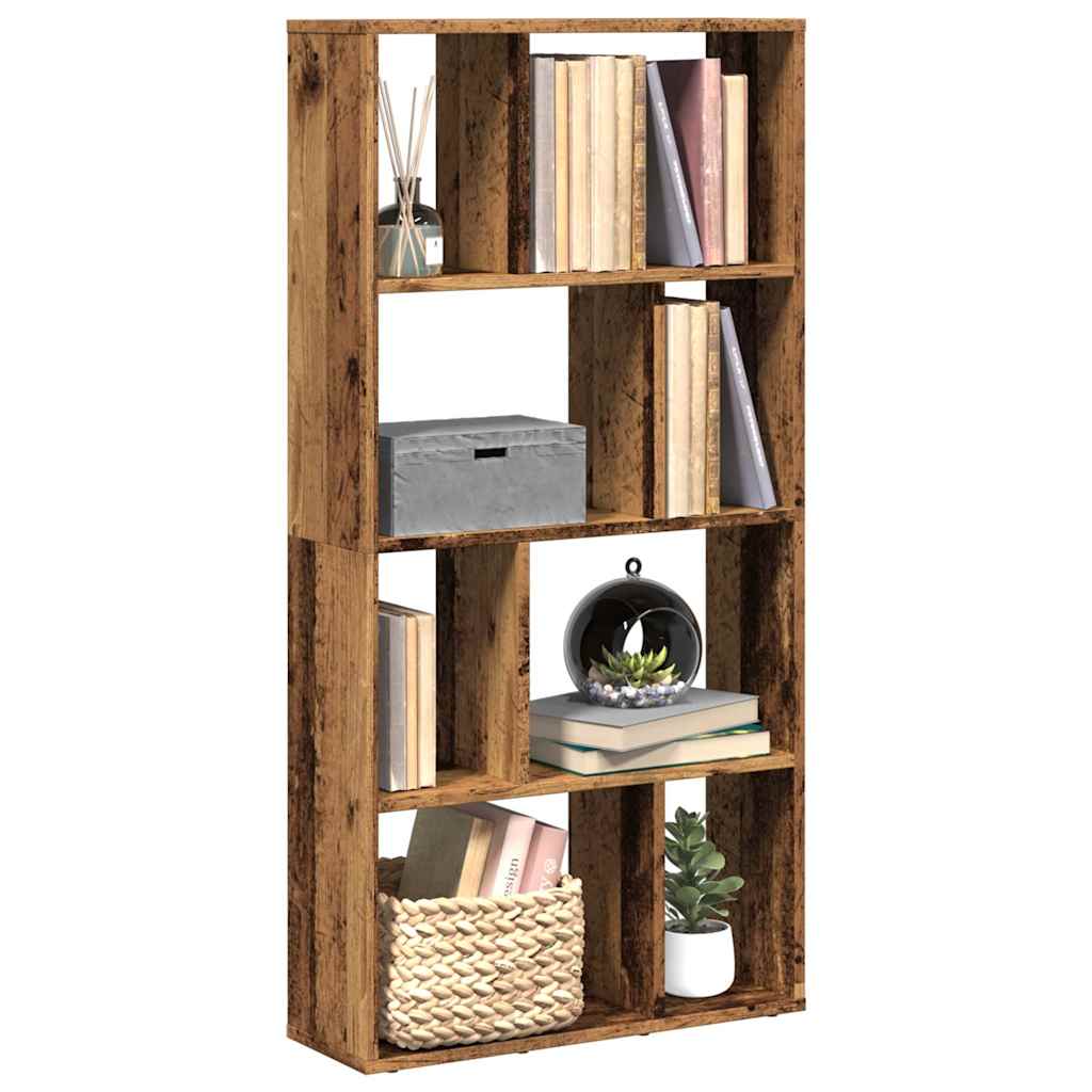 antik fa színű szerelt fa könyvespolc 60 x 20 x 120,5 cm