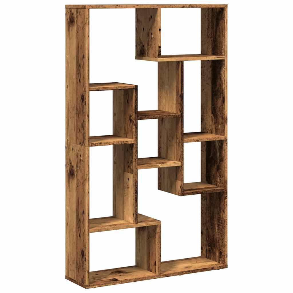 antik fa színű szerelt fa könyvszekrény 72 x 20 x 120,5 cm