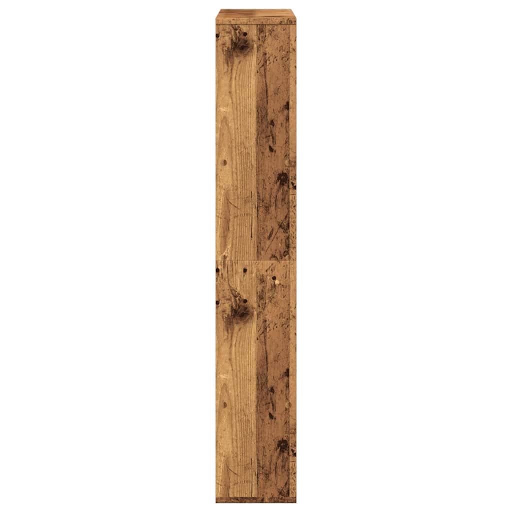antik fa színű szerelt fa könyvszekrény 72 x 20 x 120,5 cm