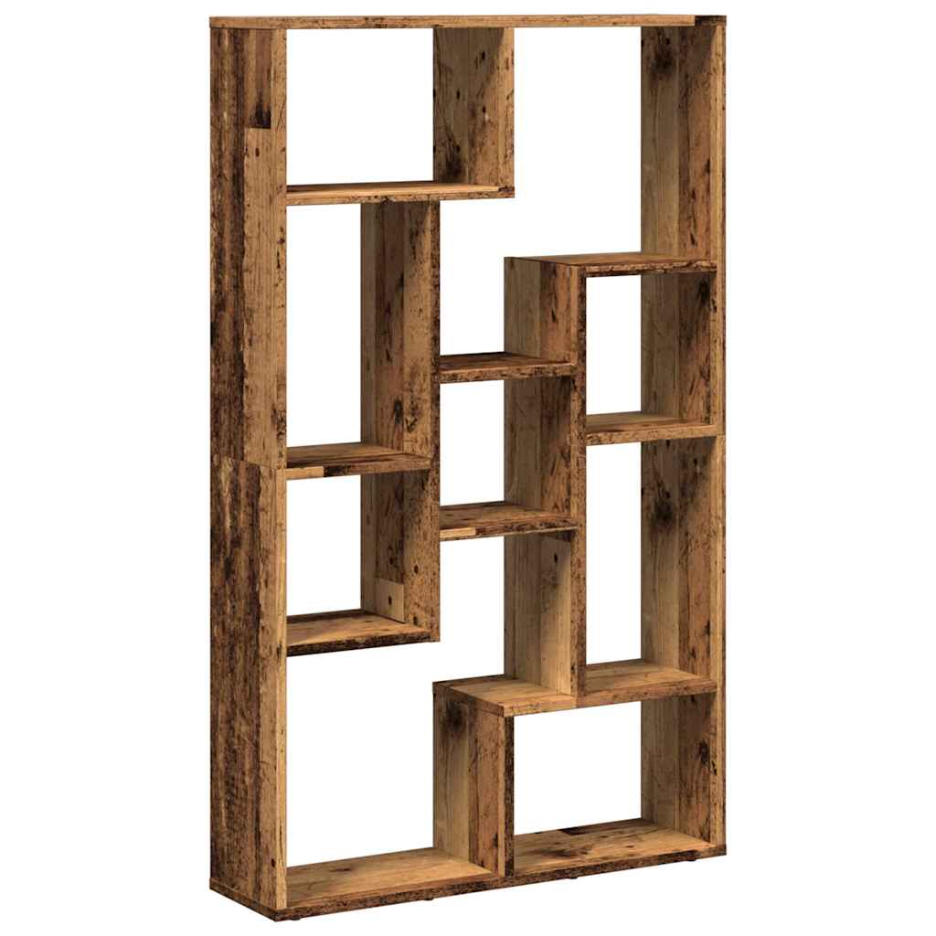 antik fa színű szerelt fa könyvszekrény 72 x 20 x 120,5 cm
