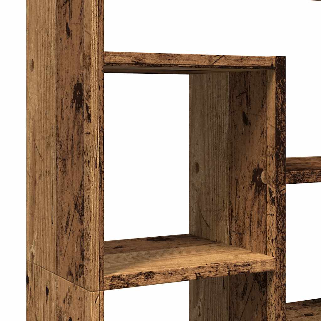 antik fa színű szerelt fa könyvszekrény 72 x 20 x 120,5 cm