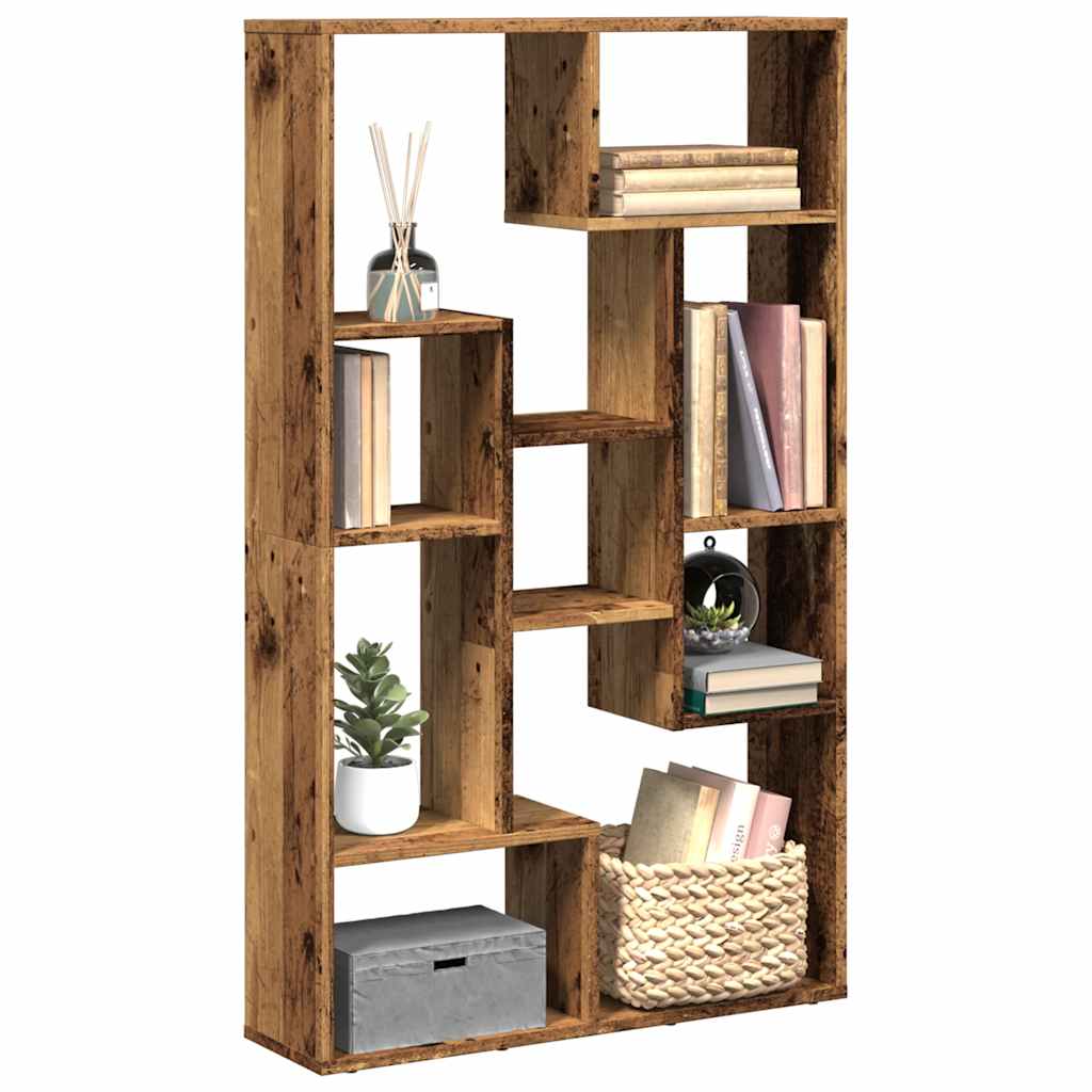 antik fa színű szerelt fa könyvszekrény 72 x 20 x 120,5 cm