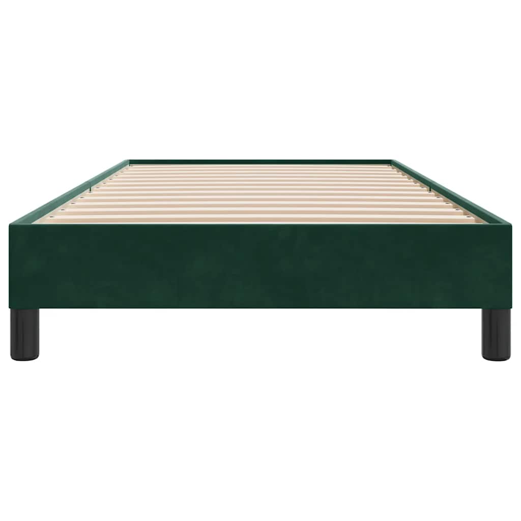 sötétzöld bársony ágykeret matrac nélkül 80x210 cm