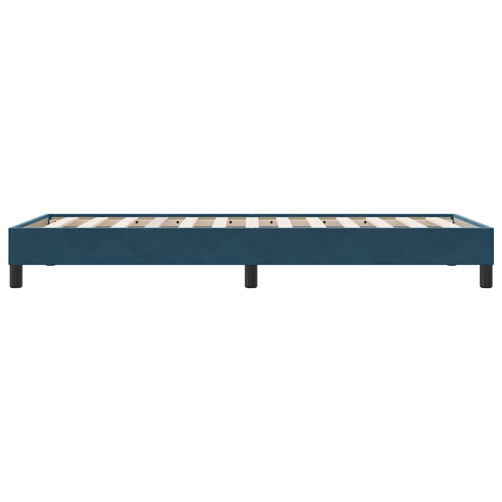 sötétkék bársony ágykeret matrac nélkül 100x210 cm