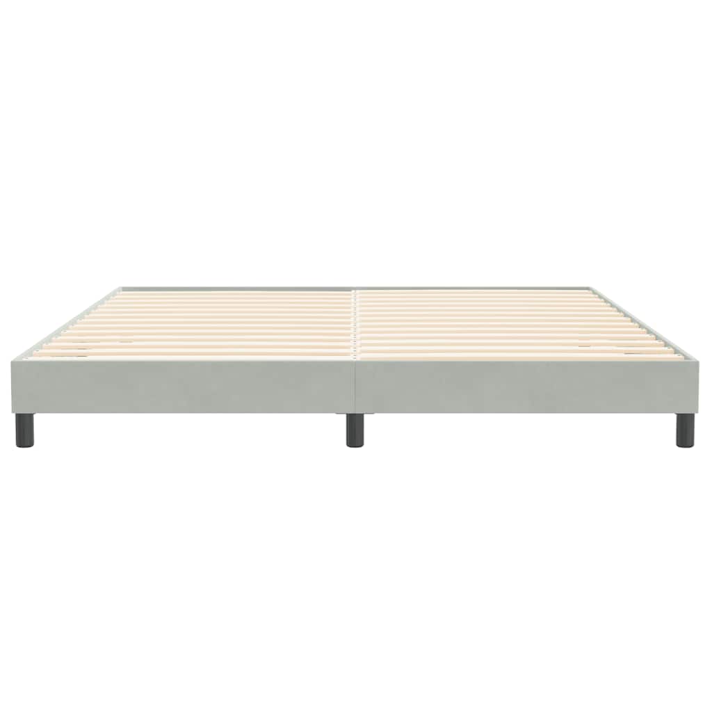 világosszürke bársony ágykeret matrac nélkül 200x210 cm