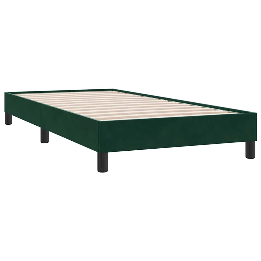 sötétzöld bársony ágykeret matrac nélkül 80x220 cm
