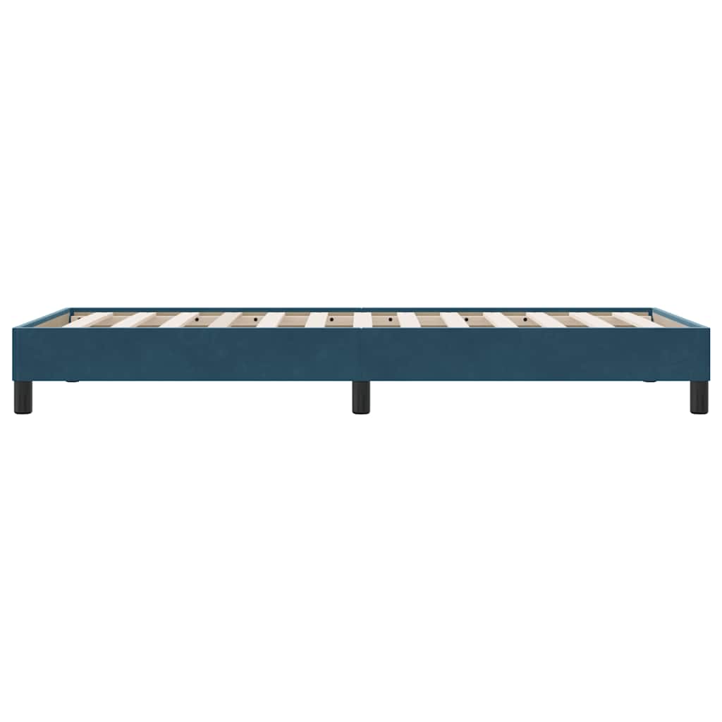 sötétkék bársony ágykeret matrac nélkül 80x220 cm