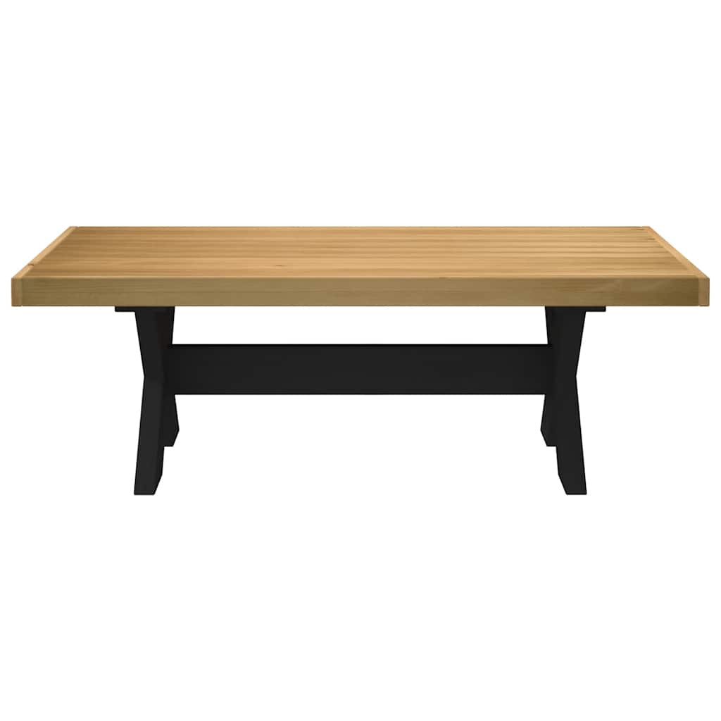 dohányzóasztal NOAIN X alakú lábak 120x60x40cm tömör fa fenyőfa