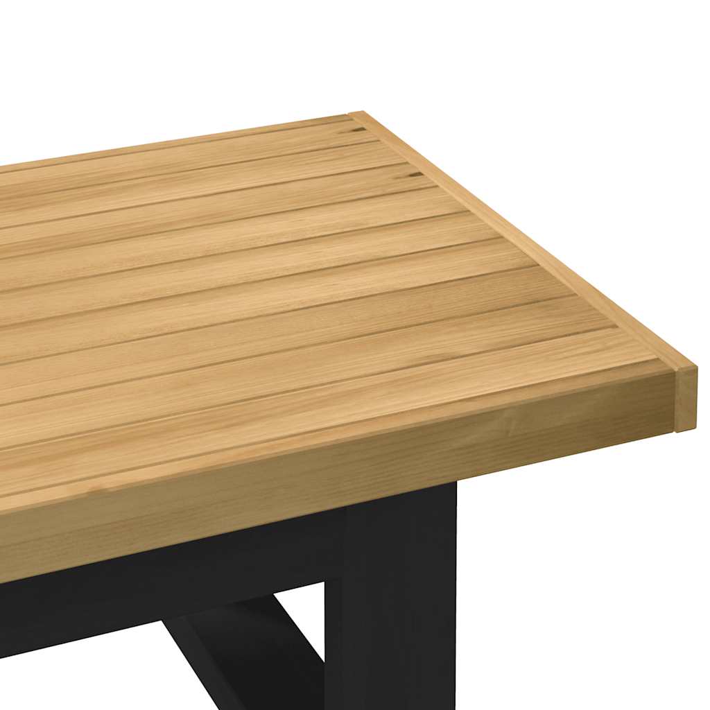 dohányzóasztal NOAIN U alakú lábak 120x60x40cm tömör fa fenyőfa