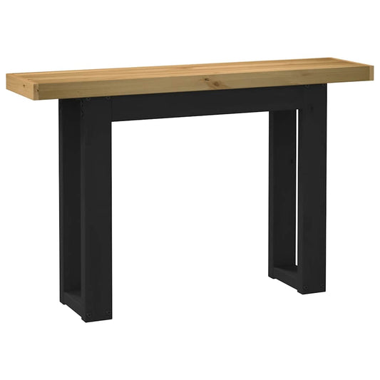 konzolasztal NOAIN U alakú lábak 120x30x75 cm tömör fa fenyőfa