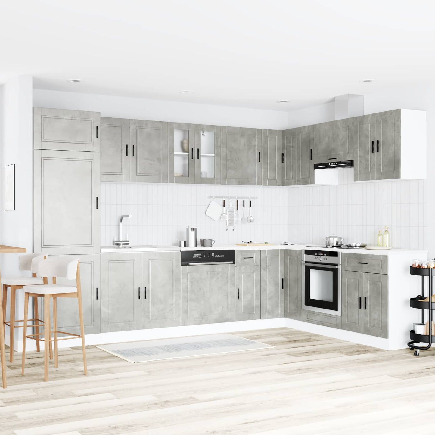 Mosogatószekrény Porto 2 db Szürke 80 x 46 x 81,5 cm Szerelt Fa