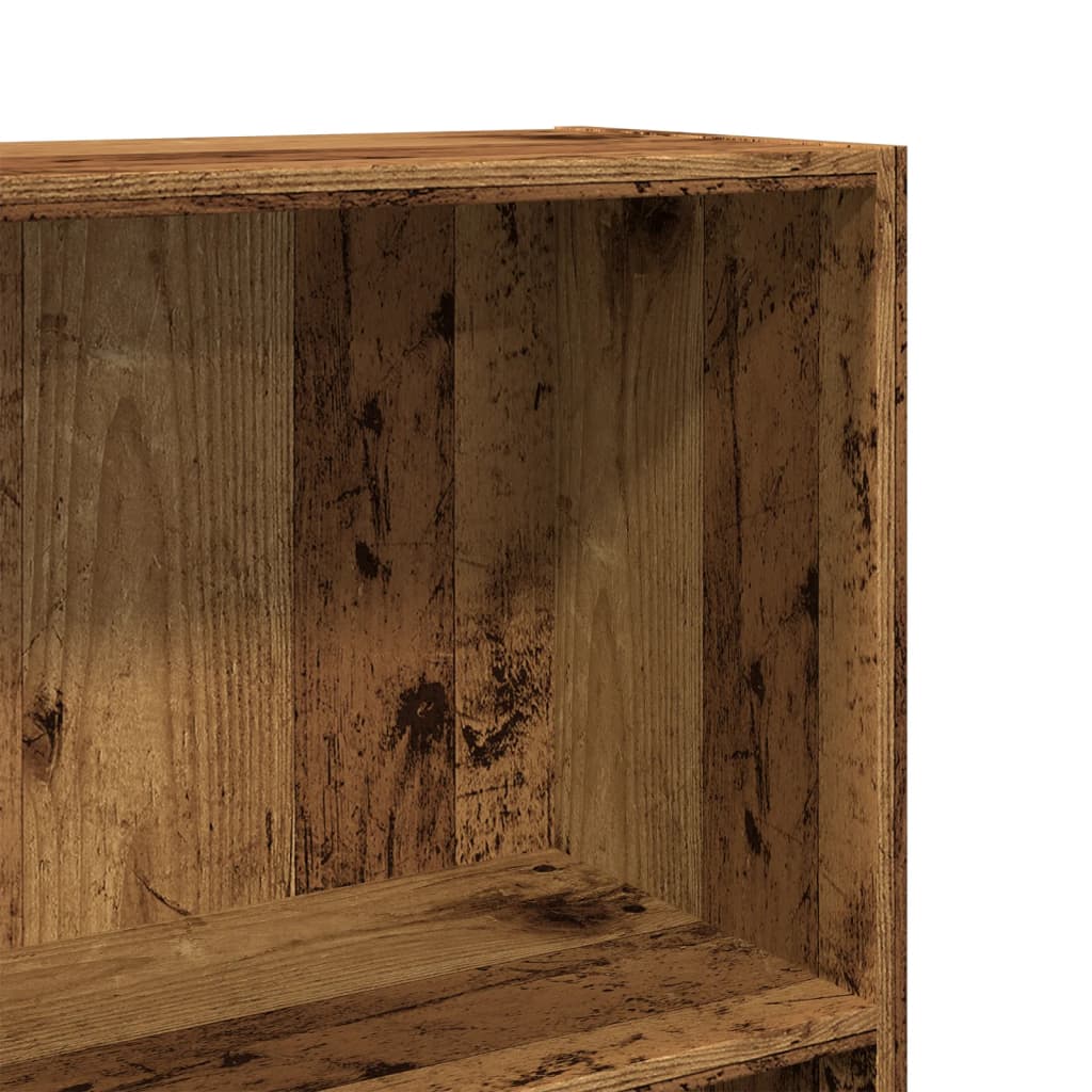 antik fa színű szerelt fa könyvespolc 60 x 24 x 109 cm