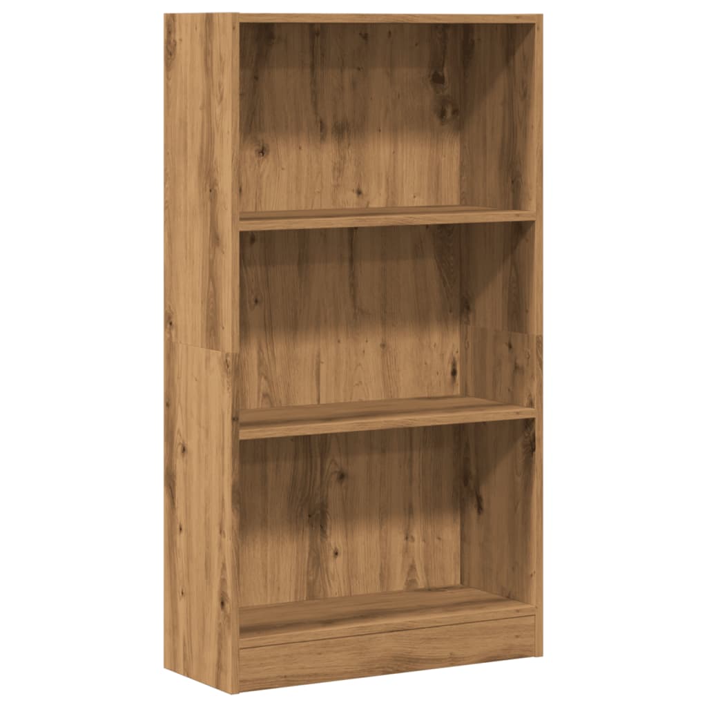 kézműves tölgy szerelt fa könyvespolc 60 x 24 x 109 cm