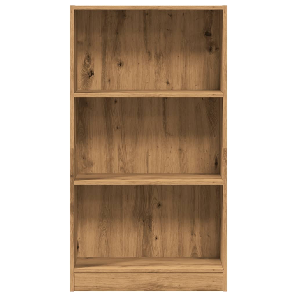 kézműves tölgy szerelt fa könyvespolc 60 x 24 x 109 cm