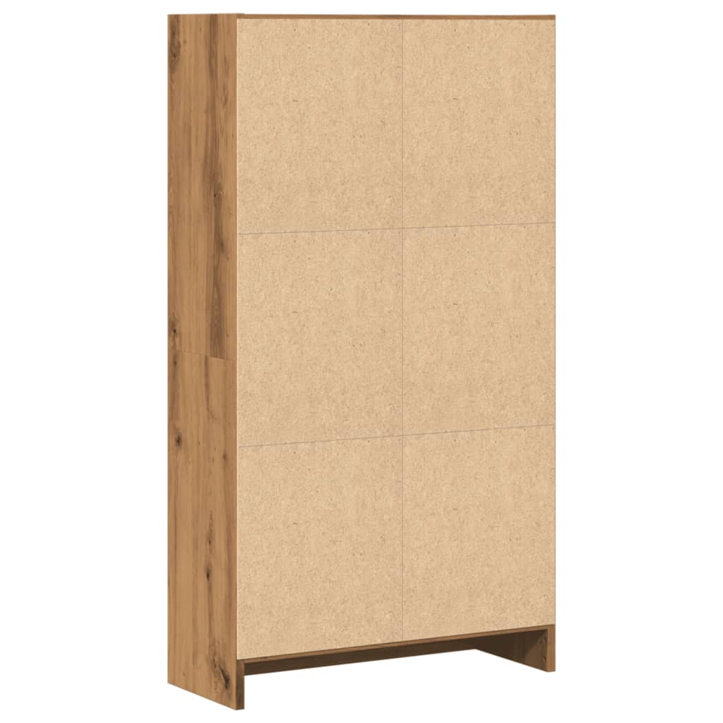kézműves tölgy szerelt fa könyvespolc 60 x 24 x 109 cm