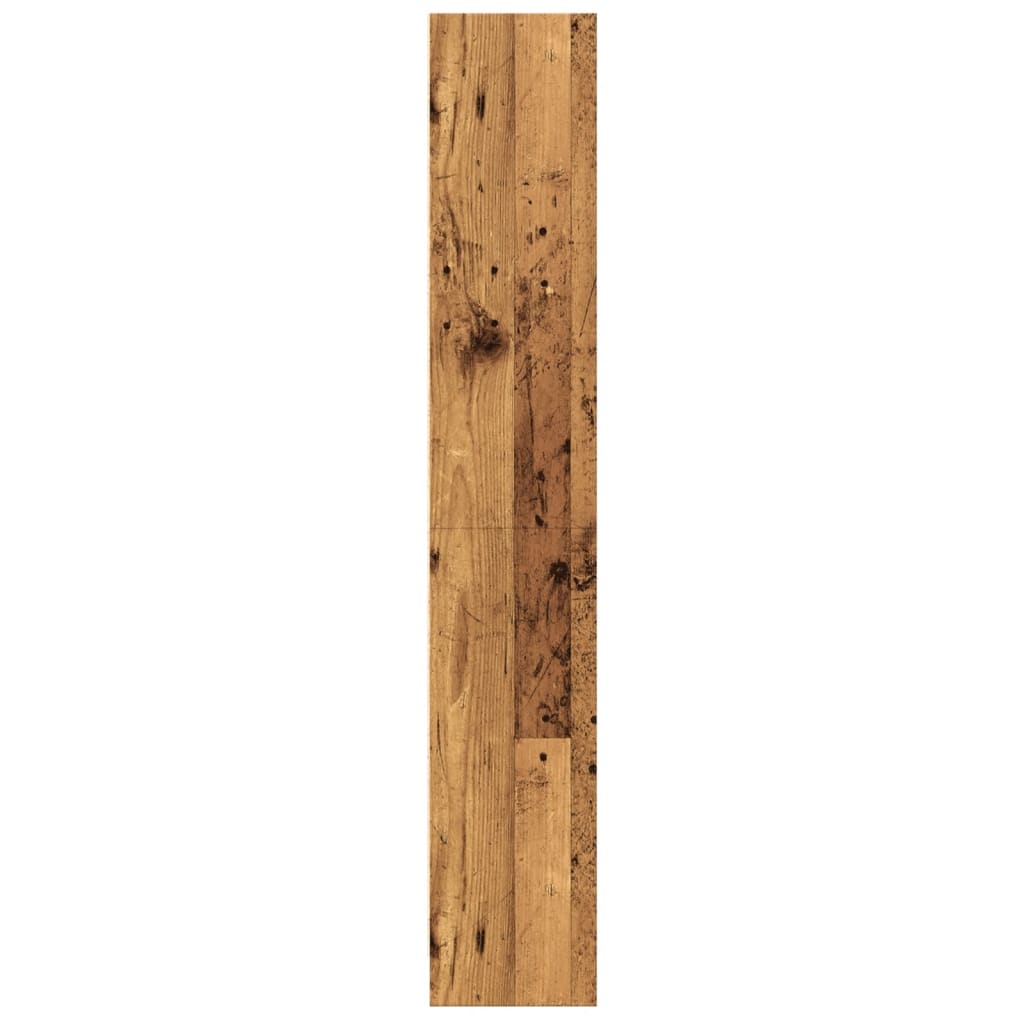 antik fa színű szerelt fa könyvespolc 60 x 24 x 143 cm