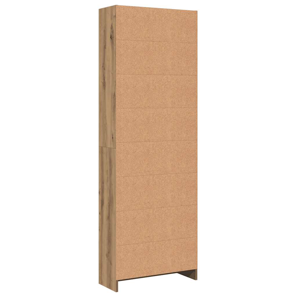 műfából készült könyvespolc kézműves tölgyfa 60 x 24 x 176 cm