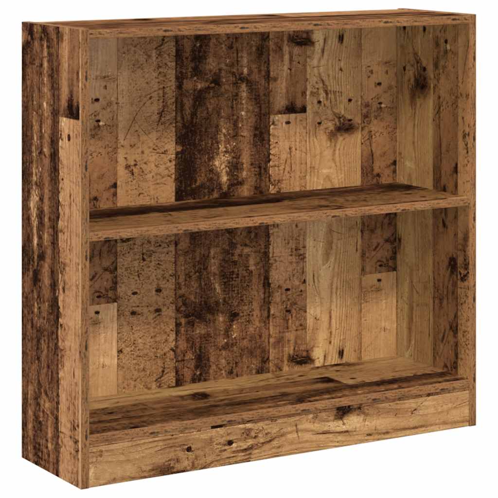 antik fa színű szerelt fa könyvespolc 80 x 24 x 76 cm