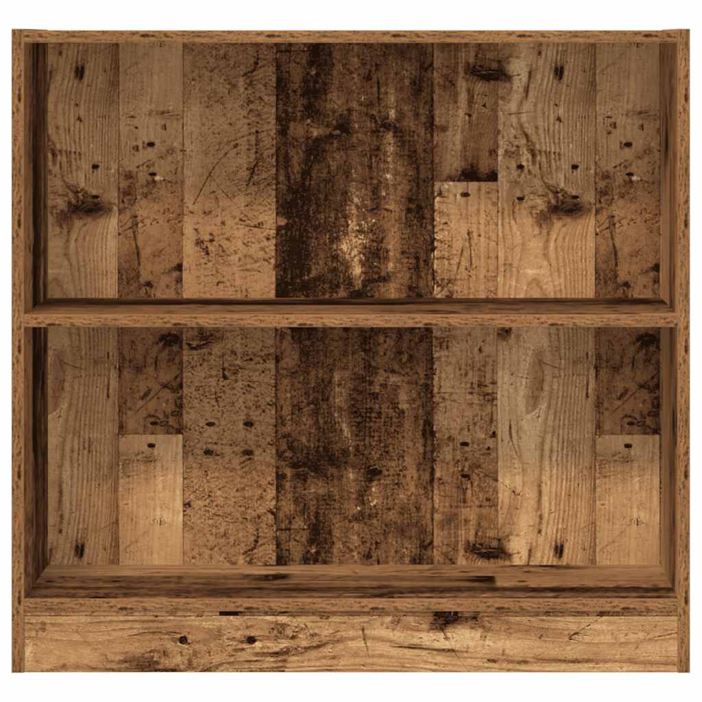 antik fa színű szerelt fa könyvespolc 80 x 24 x 76 cm