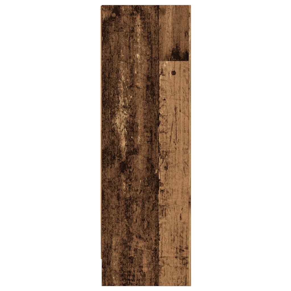 antik fa színű szerelt fa könyvespolc 80 x 24 x 76 cm