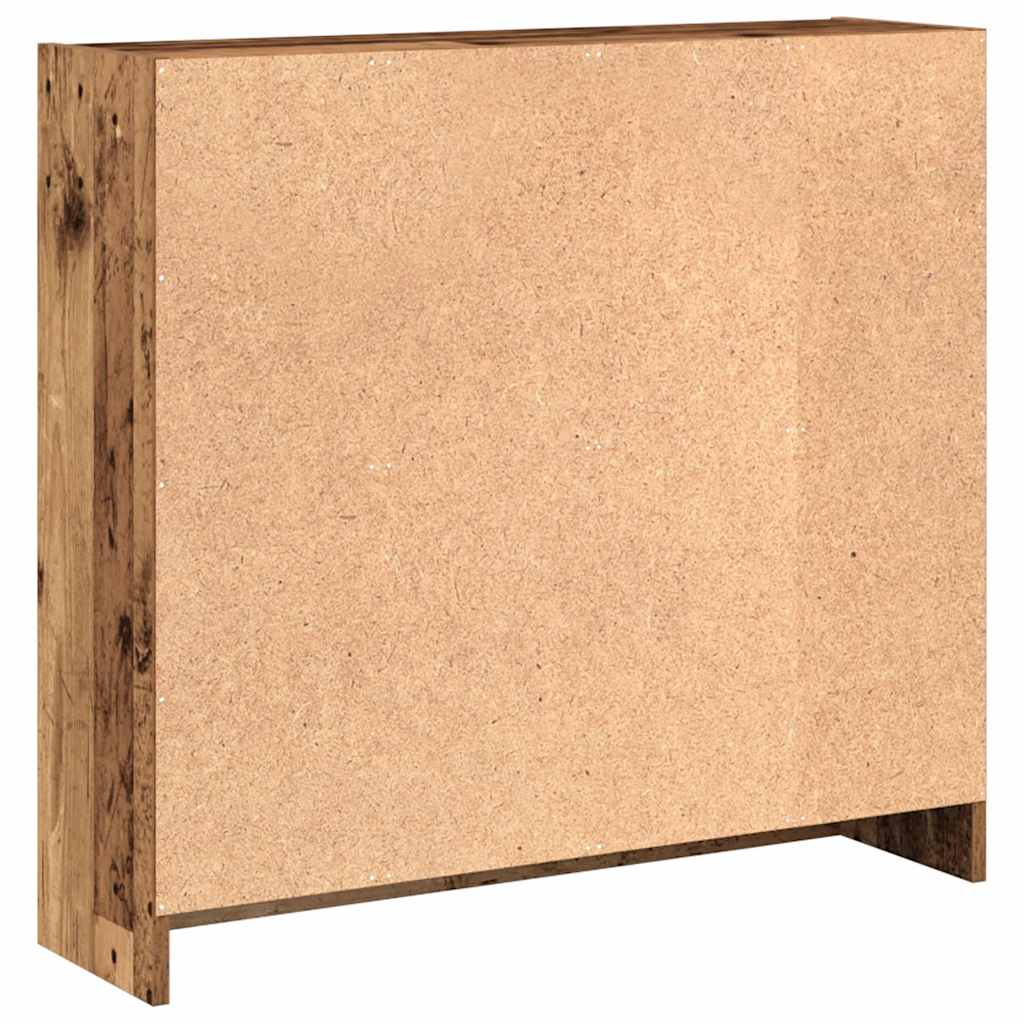 antik fa színű szerelt fa könyvespolc 80 x 24 x 76 cm