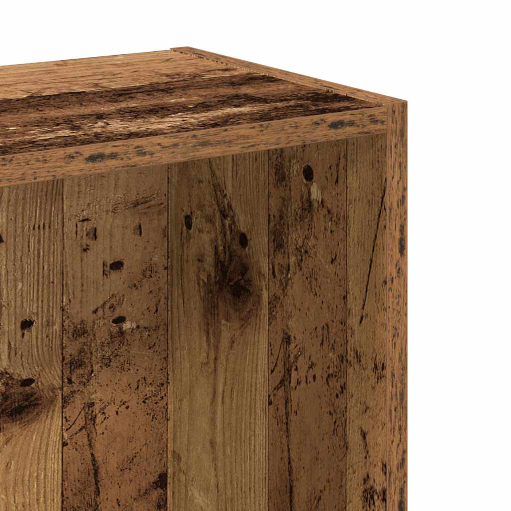 antik fa színű szerelt fa könyvespolc 80 x 24 x 76 cm
