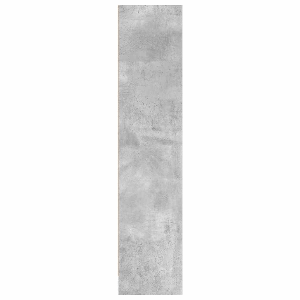 betonszürke szerelt fa könyvespolc 80 x 24 x 109 cm