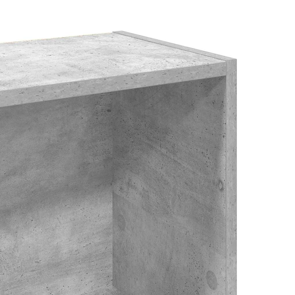 betonszürke szerelt fa könyvespolc 80 x 24 x 109 cm