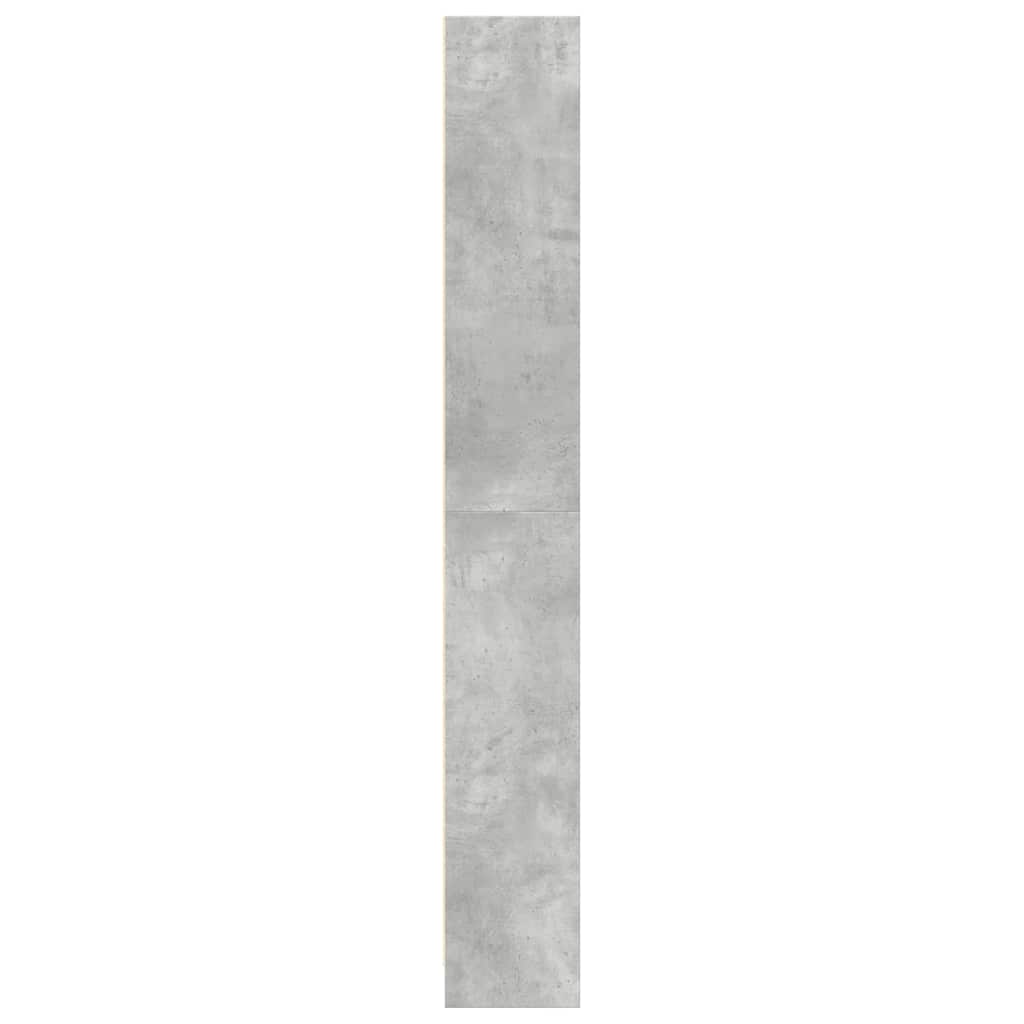 betonszürke szerelt fa könyvespolc 80 x 24 x 176 cm