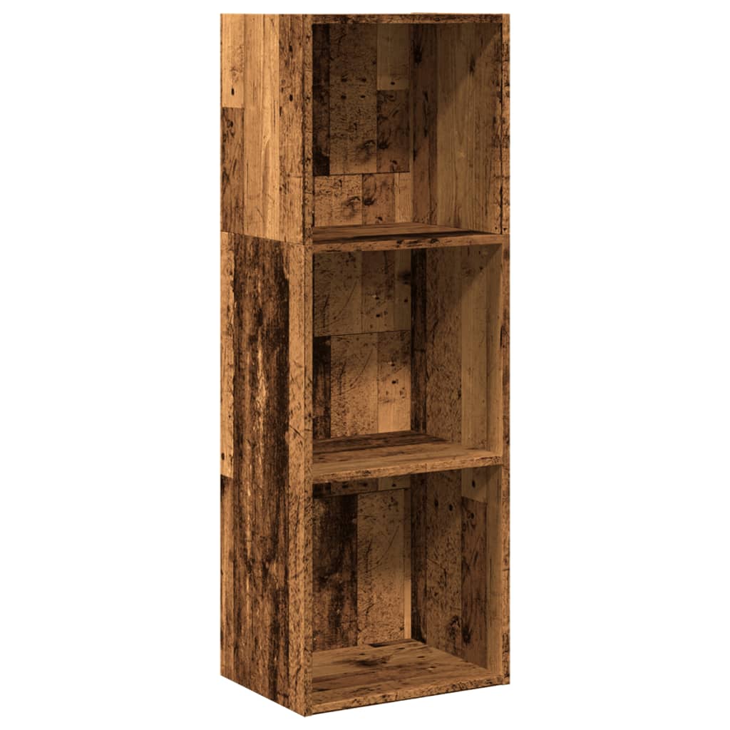 antik fa színű szerelt fa könyvespolc 40 x 30 x 114 cm