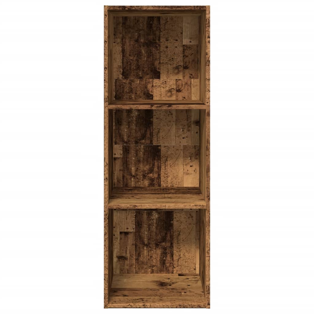 antik fa színű szerelt fa könyvespolc 40 x 30 x 114 cm