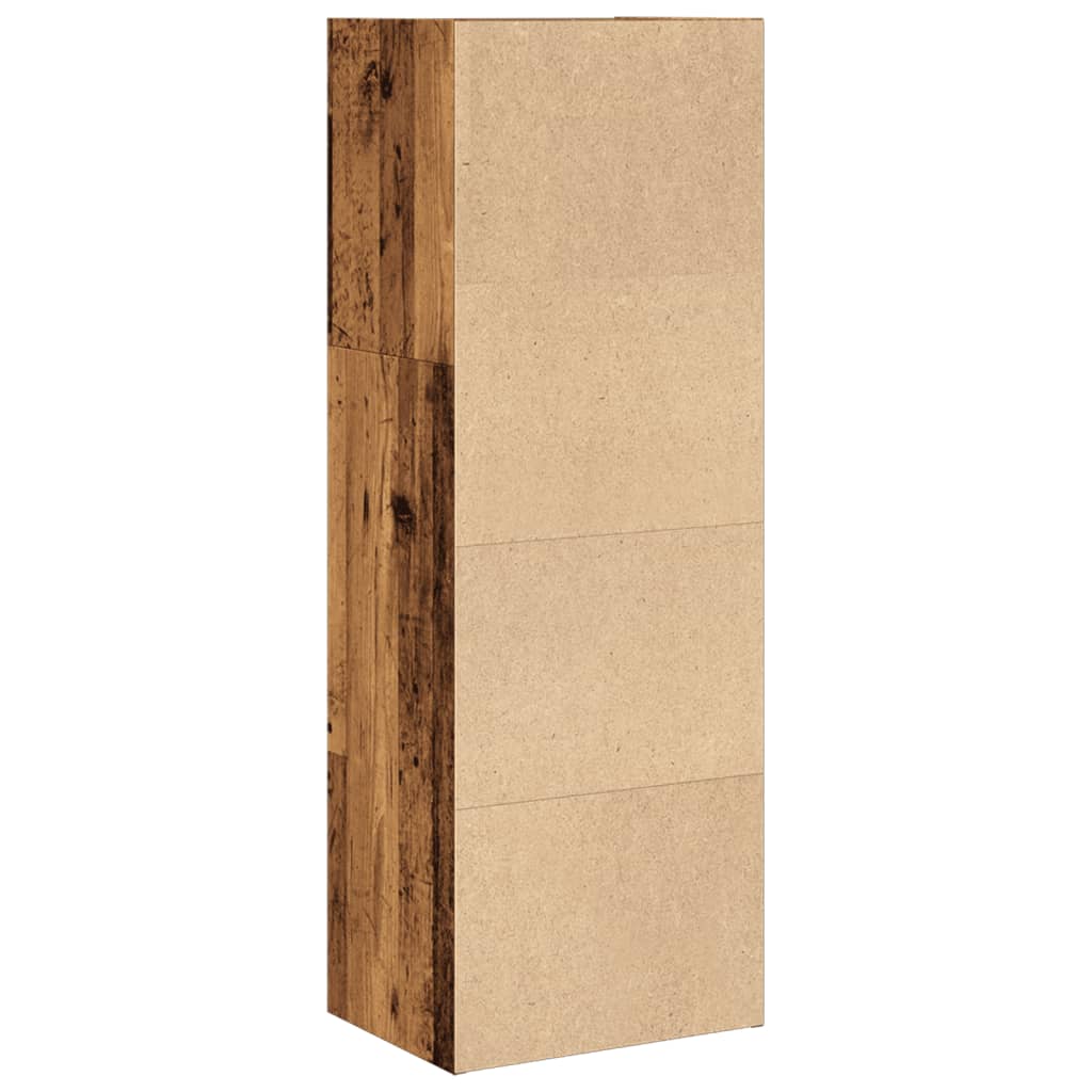 antik fa színű szerelt fa könyvespolc 40 x 30 x 114 cm
