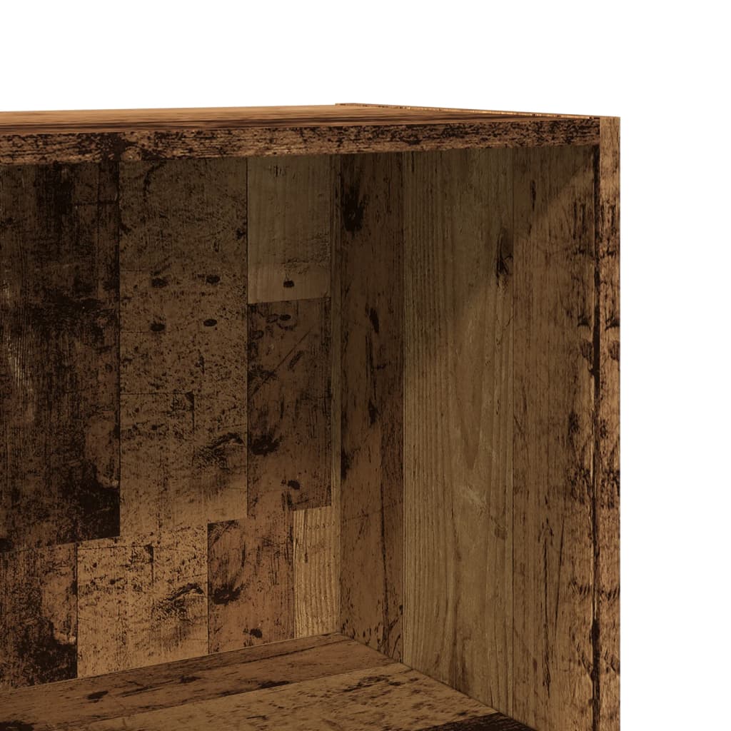 antik fa színű szerelt fa könyvespolc 40 x 30 x 114 cm