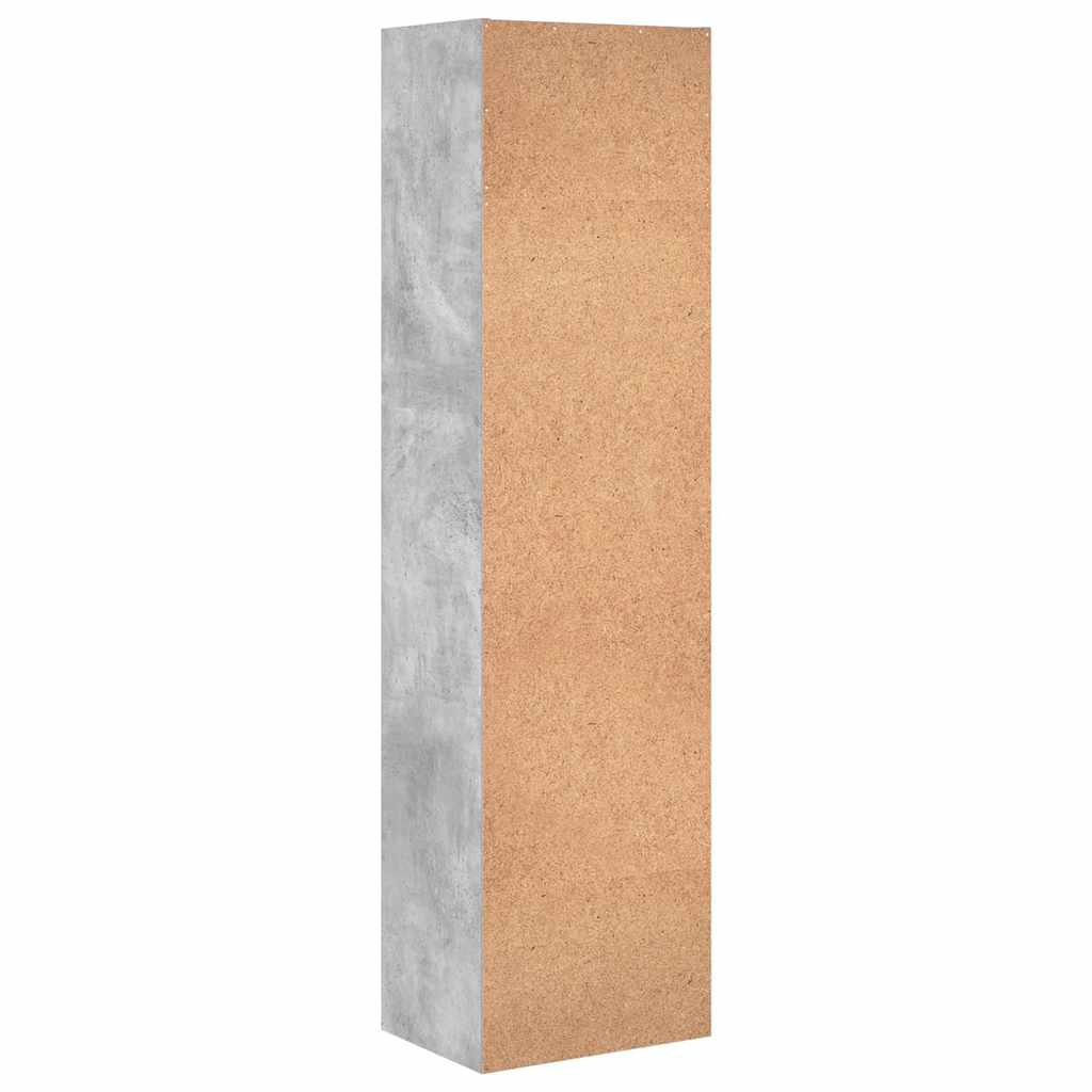 betonszürke szerelt fa könyvespolc 40 x 30 x 152 cm