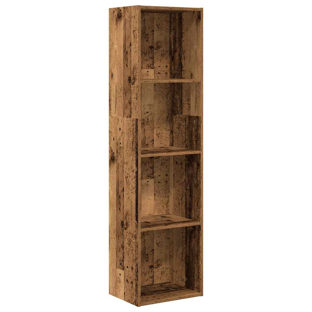 antik fa színű szerelt fa könyvespolc 40 x 30 x 152 cm