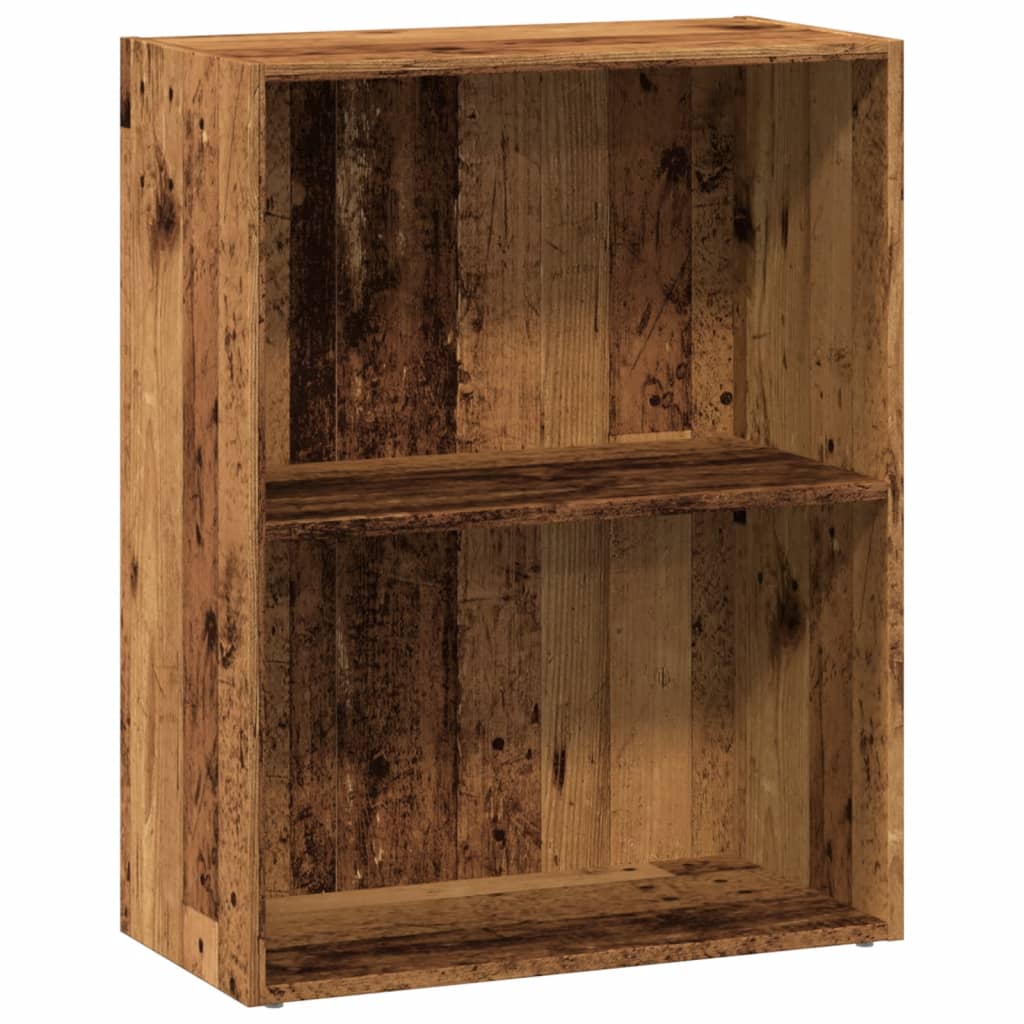 antik fa színű szerelt fa könyvespolc 60 x 30 x 77 cm