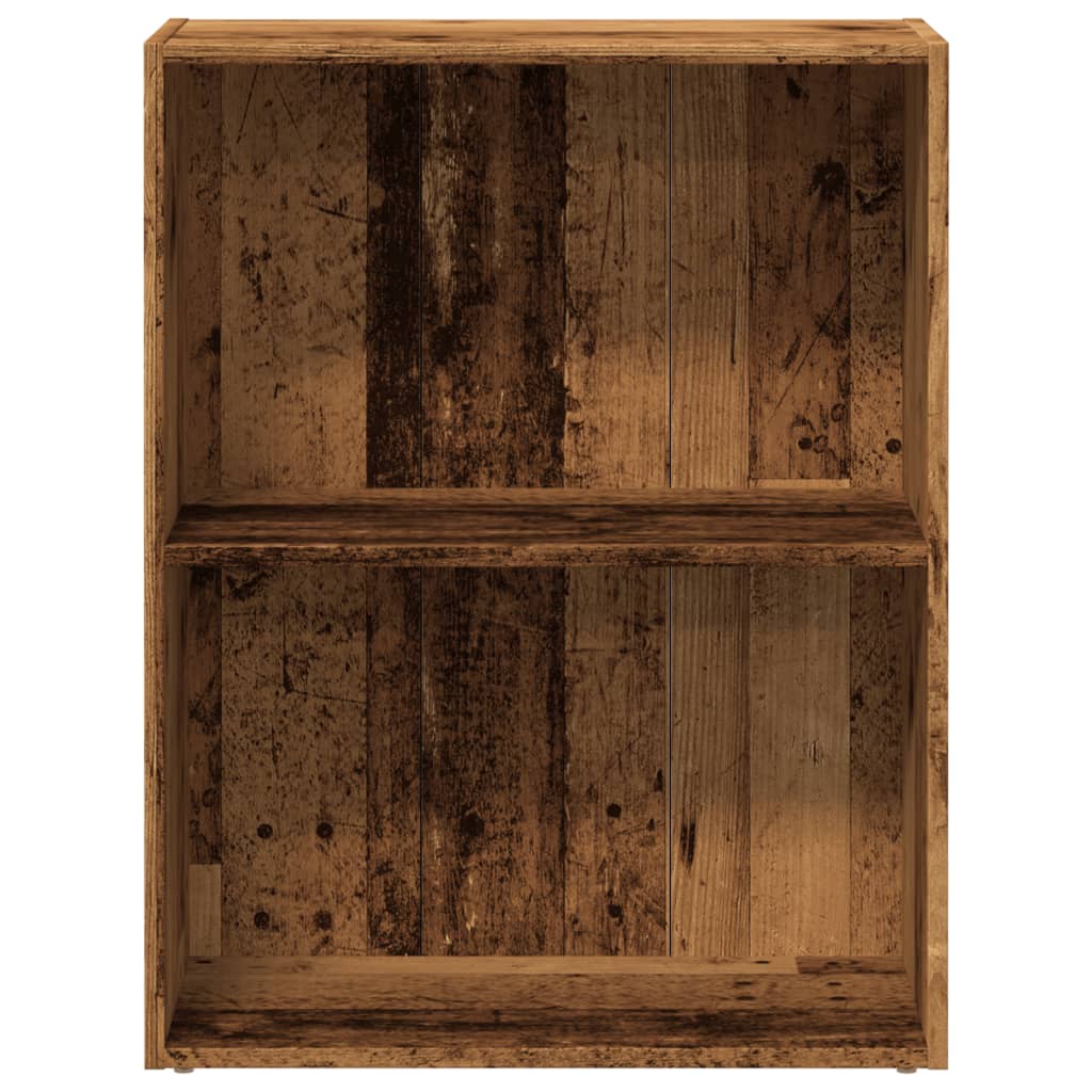 antik fa színű szerelt fa könyvespolc 60 x 30 x 77 cm