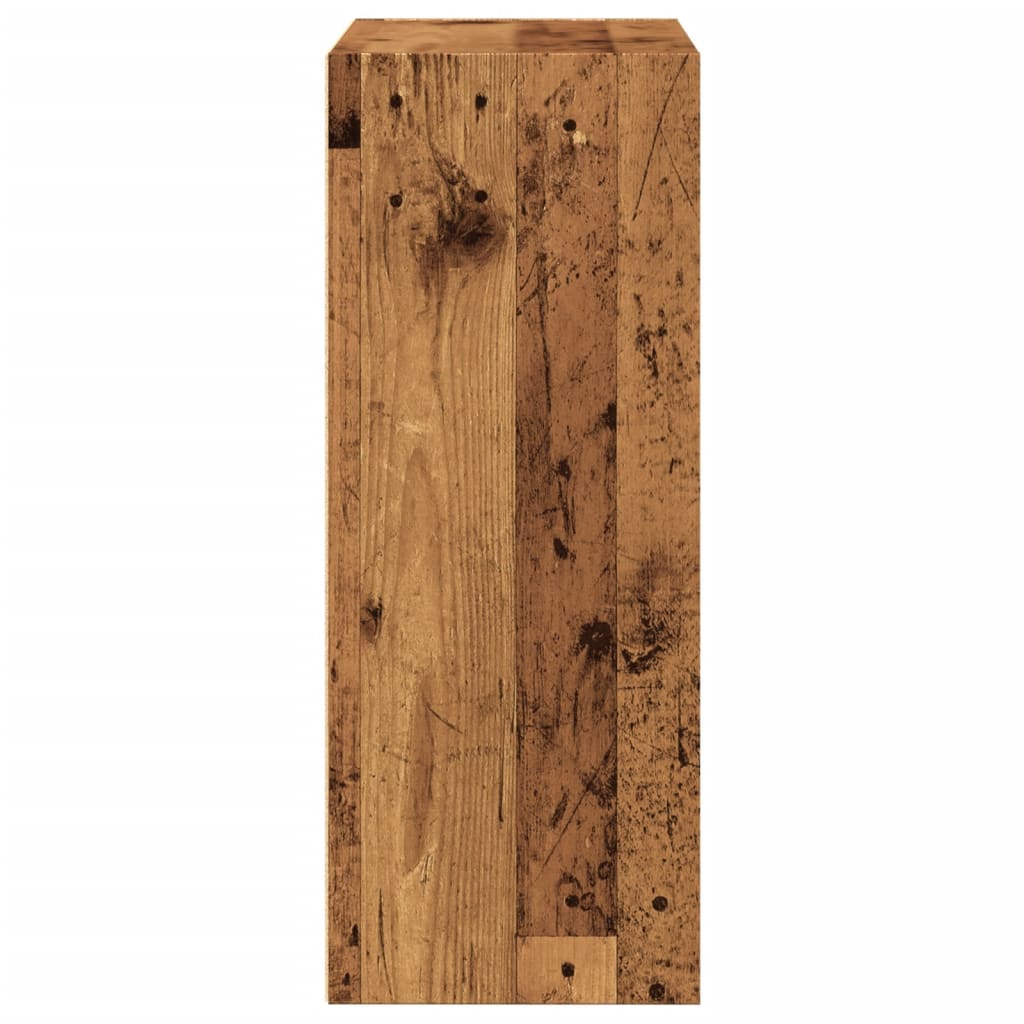 antik fa színű szerelt fa könyvespolc 60 x 30 x 77 cm