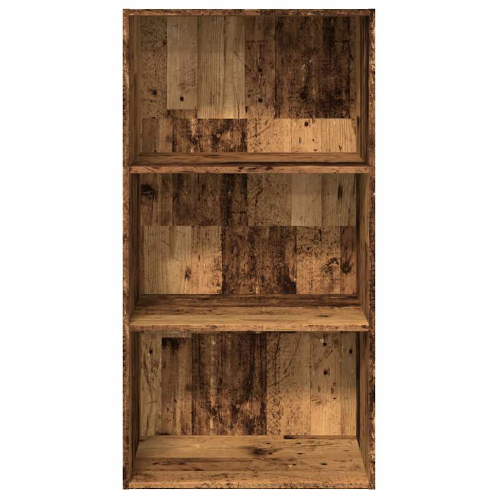 antik fa színű szerelt fa könyvespolc 60 x 30 x 114 cm